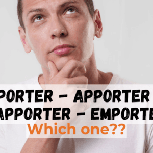 PDF of video "Porter, Apporter, Rapporter, Emporter - Finally Clear"